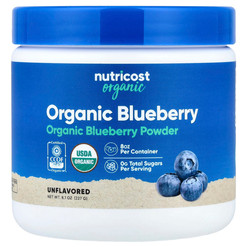 Nutricost, органический порошок из голубики, без добавок, 227 г (8,1 унции)