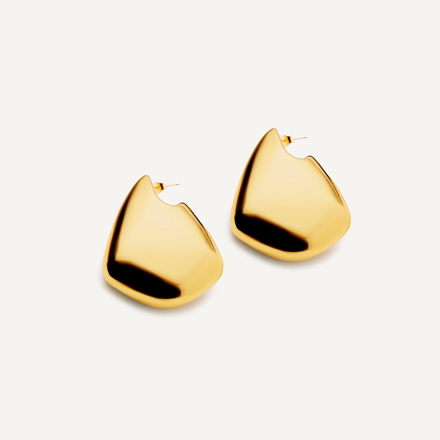 Серьги Maxi Plain Apex Earrings - Gold