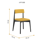 Стул aska, рогожка, черный/горчичный