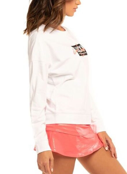 Женская теннисная куртка Lucky in Love Core Signature Lucky In Love Pullover - white