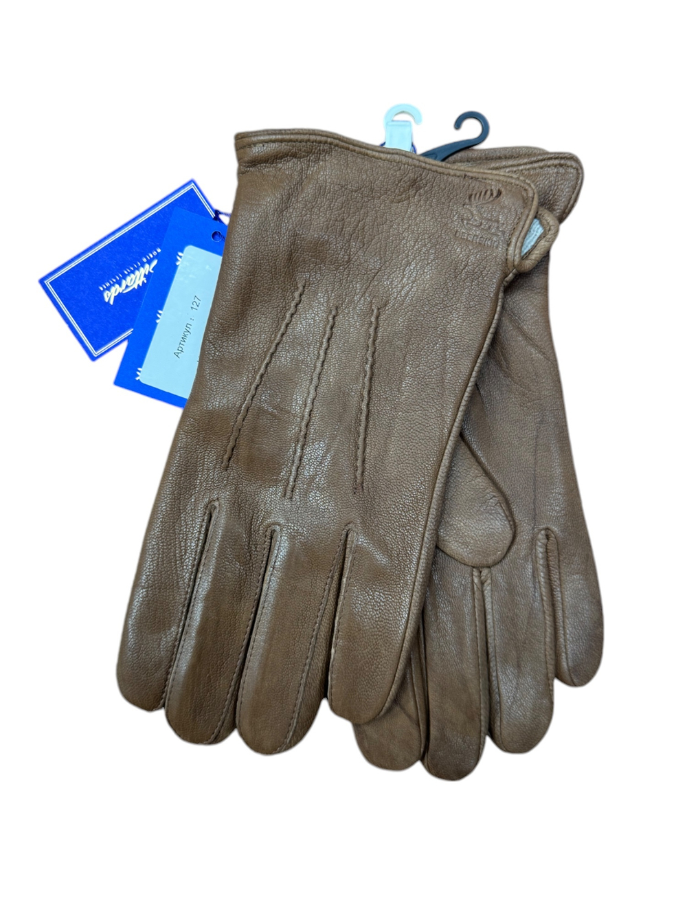 Перчатки. Мужские. Материал верха: Кожа оленя. Подклад: Трикотаж-шерсть.В упаковке 5 шт.