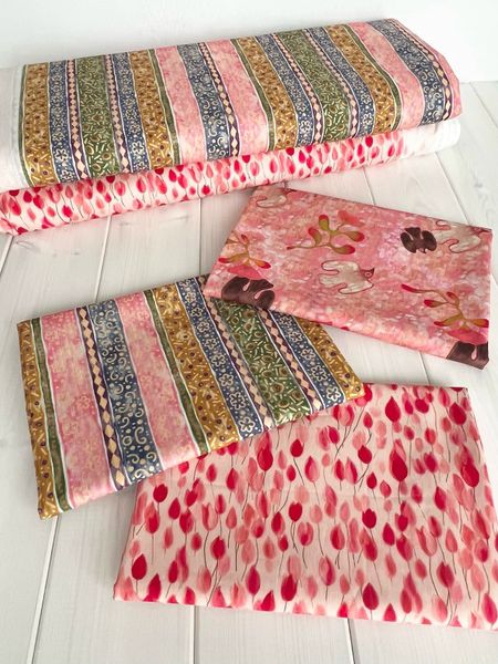 ПОЛОСКИ - персиковый, коричневый, 100% хлопок 7