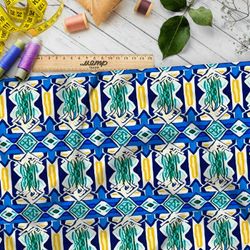 Ткань премиум бифлекс этническая мозаика