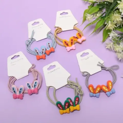 Резинки для волос детские 2 шт «Baby boom - Ушки», цвет микс, d-5,5см