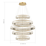 Светильник светодиодный, латунь, прозрачный, TIVOLI, LED, 255