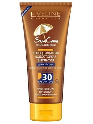 EVELINE Солнцезащитная водостойкая эмульсия spf30 серии sun care, 200мл