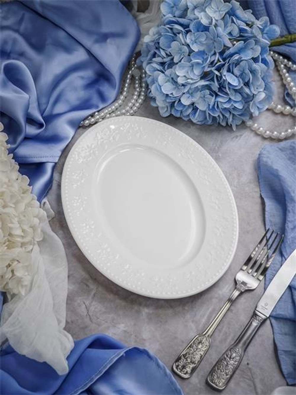 Блюдо овальное 25,5x18,8 см h 2,4 см, фарфор, Primavera