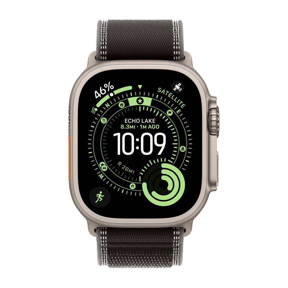 Умные часы Apple Watch Ultra 3 (2025) GPS + Cellular, 49mm, Natural Titanium Case with Black/Charcoal Trail Loop, S/M