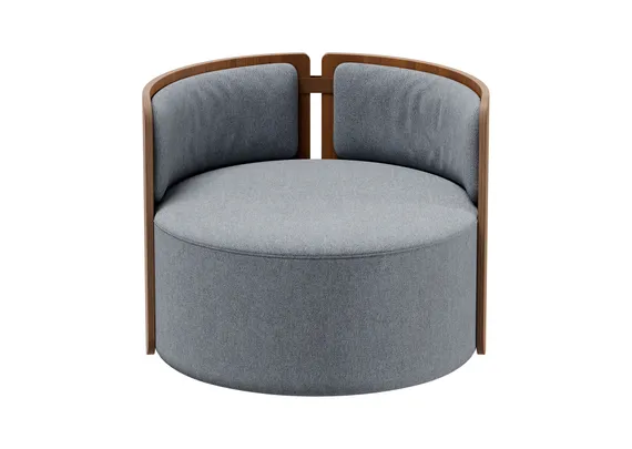 Кресло крутящееся Lagom 800 (серый твид, орех)