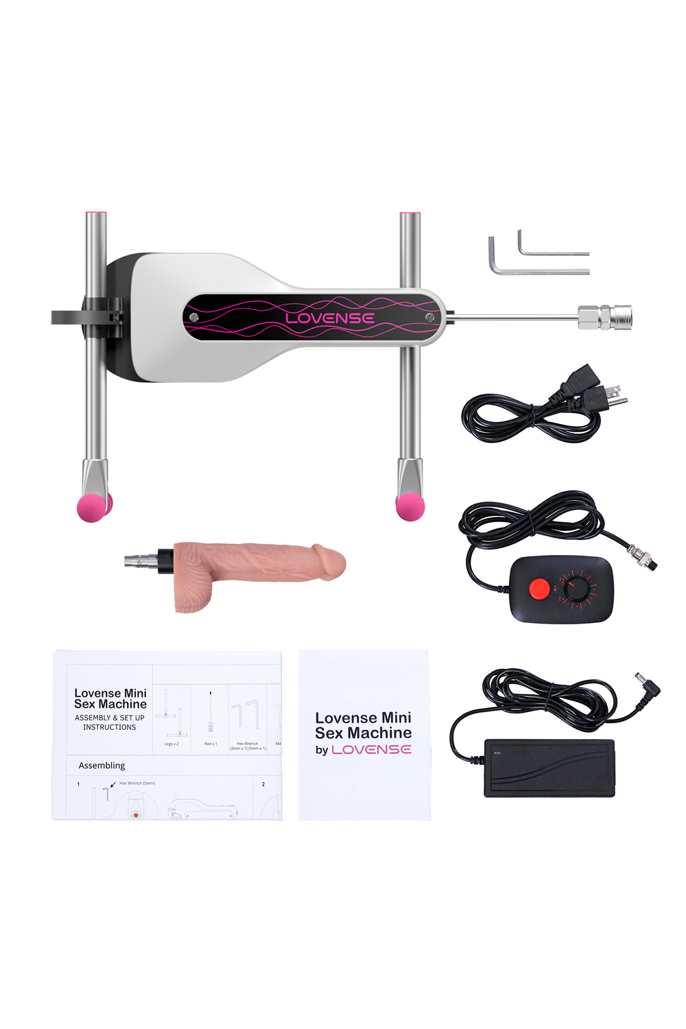 Секс-машина SM Mini Lovense, металл, белый, 31.6 см