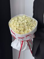 Моно букет из одноголовых роз 45 шт