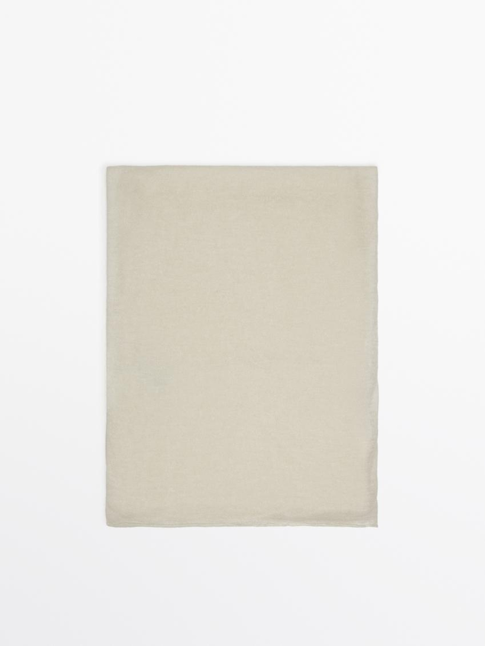 Massimo Dutti Шарф из 100% кашемира, натуральный, кремовый