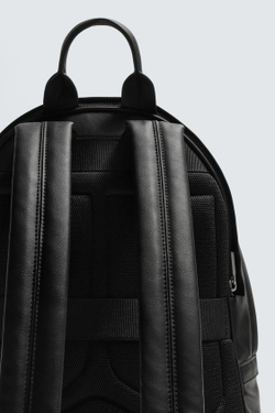 ZARA РЮКЗАК С ТЕКСТУРОЙ, ЧЕРНЫЙ