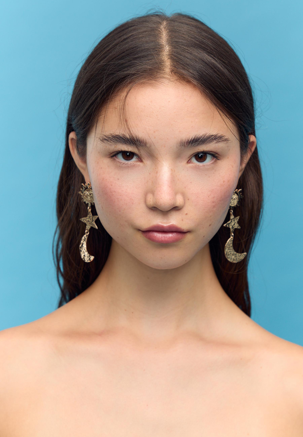 STRADIVARIUS Серьги «Солнце, луна и звезды», золотой