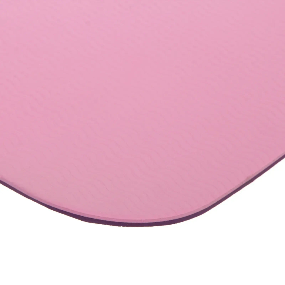 Коврик для йоги 6мм 61*183 см «Гармония» 2х сторонний, розовый/сиреневый