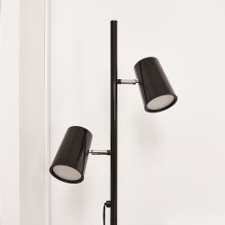 ULM-T600 2х6W-4500K-DIM BLACK Торшер напольный светодиодный. 2х6W. Сенсорный выключатель. Диммер. Черный. ТМ Uniel