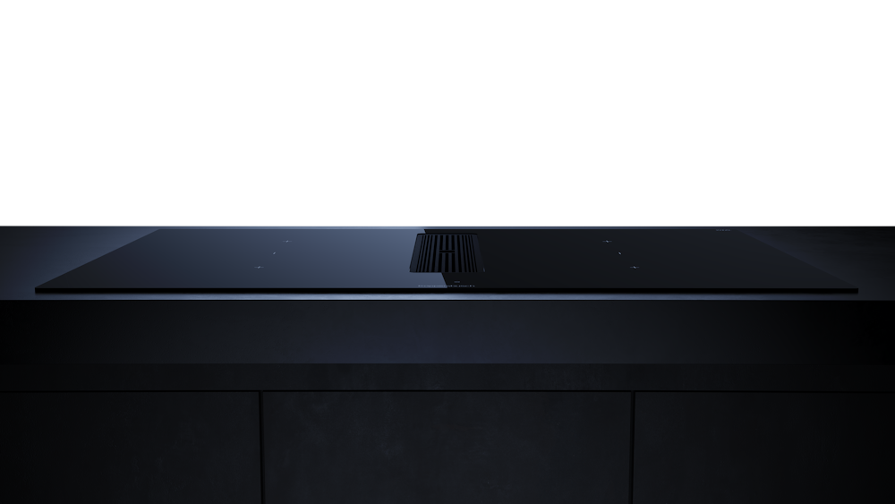 Индукционная варочная панель с вытяжкой Kuppersbusch KMI 9350.0 SR Black Velvet