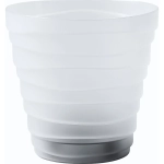 Кашпо для цветов пластиковое 2,25л d-18см «Бархан» Прозрачный