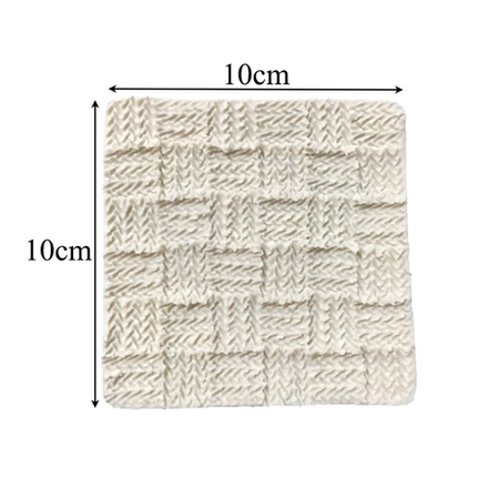 Молд Плетенка квадрат 10*9,5см, серый силикон (Китай)
