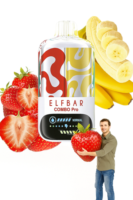 ELFBAR Combo Pro 30000 – Strawberry / Banana (5% nic)
