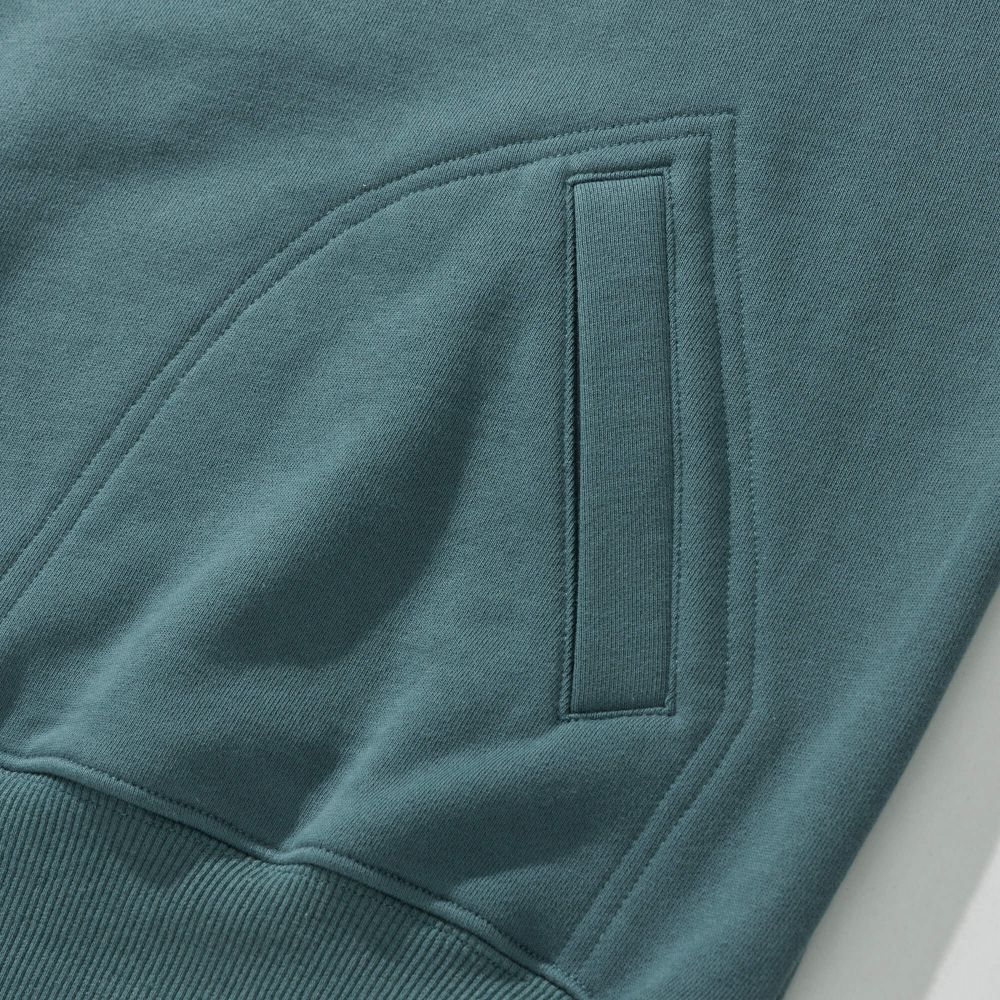 Худи YMKASHIX PUFF Half Zip Серо-Зеленый