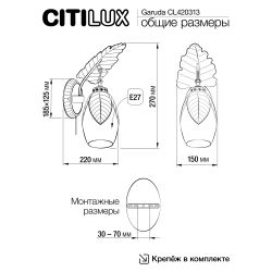 Citilux Garuda CL420313 Бра с выключателем Бронза