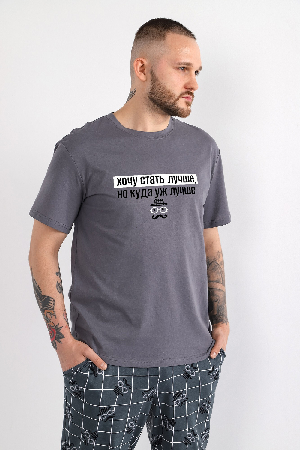 [m]Пижама мужская штаны и футболка КП-116