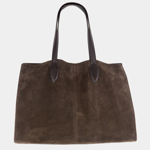 Шоппер Boheme из замши коричневого цвета