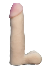 Телесная насадка Harness из неоскин с мошонкой - 17 см. (Цвет: телесный)