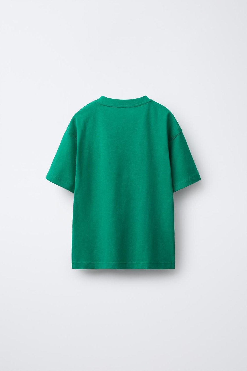 ZARA ФУТБОЛКА С ГРАФФИТИ-ПРИНТОМ, ЗЕЛЕНЫЙ