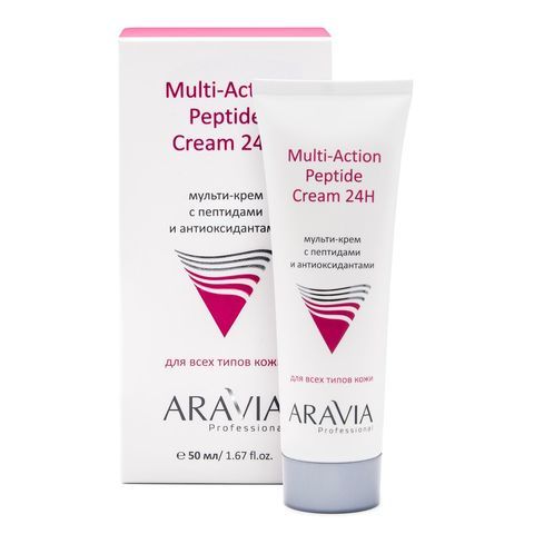Мульти-крем для лица с пептидами и антиоксидантами Multi-Action Peptide Cream, 50 мл, ARAVIA Professional