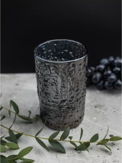 Набор стаканов с рельефным узором, 240 мл. 6 шт. Серые