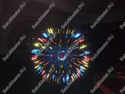 Светящийся зорб «Neo» ТПУ, диаметр 2,2 м, с усиленными сидениями