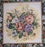 Декоративный гобеленовый чехол для интерьерной подушки Букет 47х47