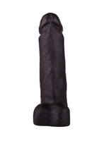 Чёрный дилдо на присоске - 19 см.