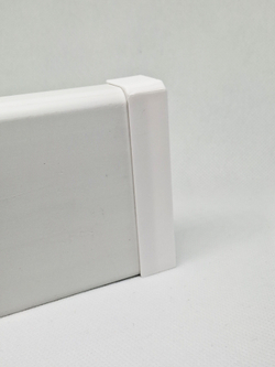 Соединитель для плинтуса (с закруглением 10мм) 70x16 мм, белый пластиковый - 4 шт.