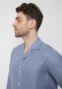 Мужская рубашка (синяя) Л18