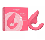 Розовый вибромассажер для двойной стимуляции Womanizer Blend