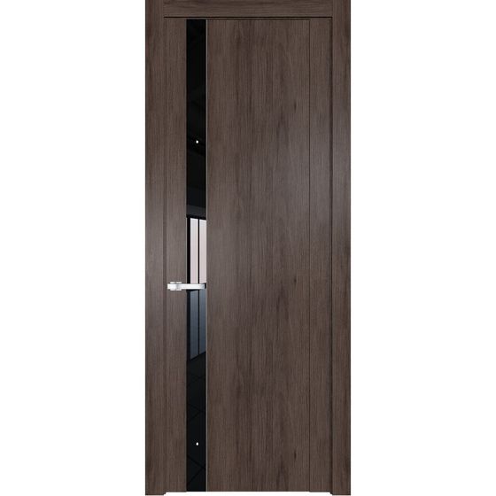 Межкомнатная дверь Profil Doors 1.2N дуб тобакко стекло чёрный лак
