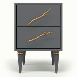 Тумба Арт Классика с 2-мя ящиками Серый Амбер