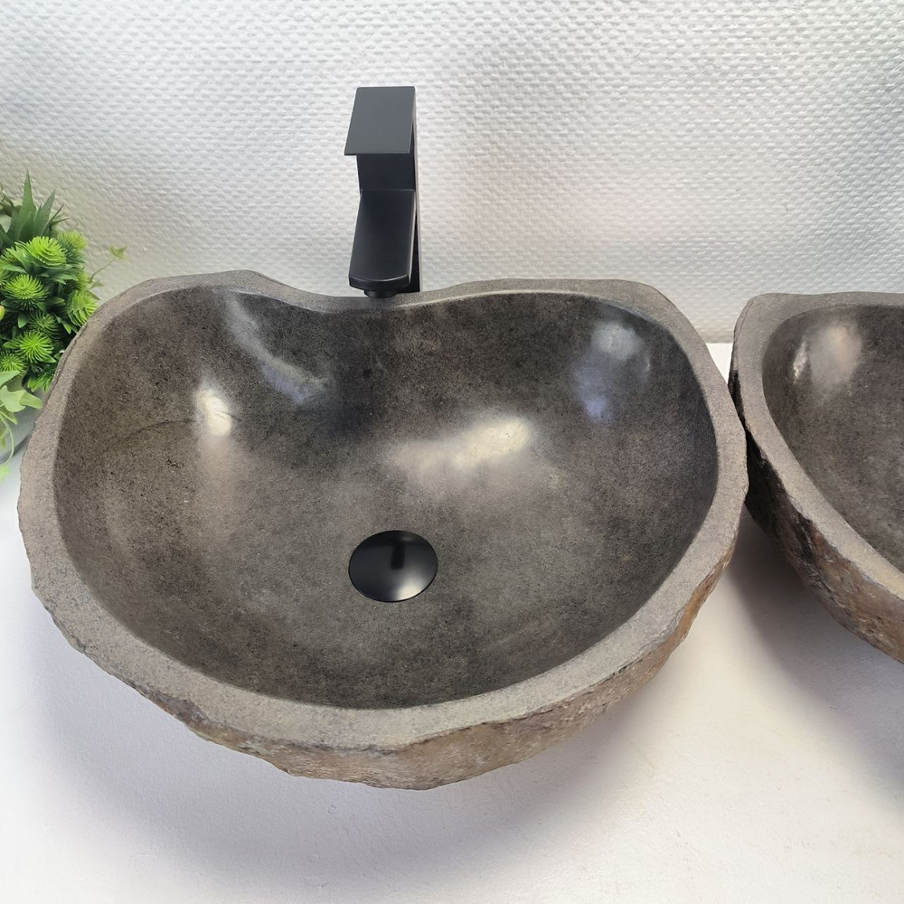 Раковина из речного камня ПАРА! RS-63696 47*41*15 2шт 0126