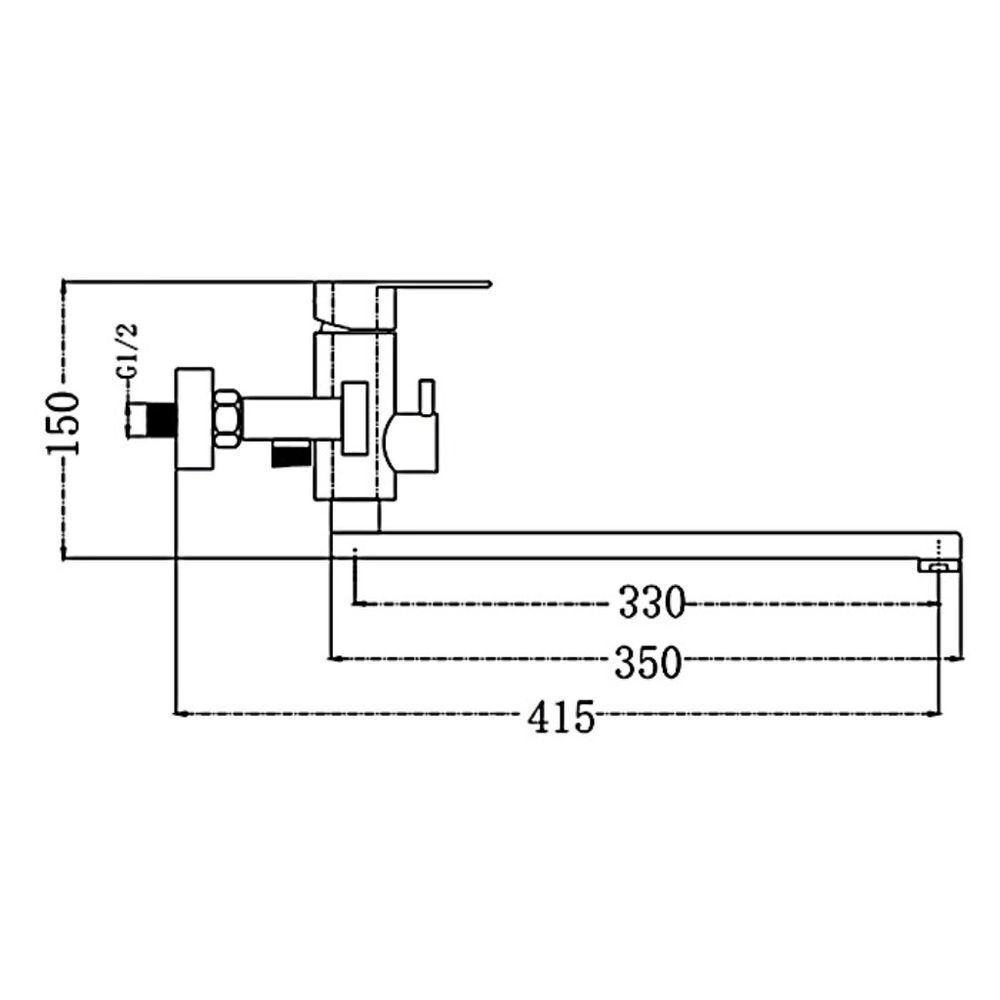 Смеситель для ванны, Frap, с картриджем, нерж, F22805