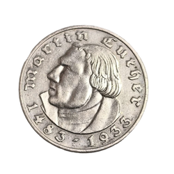 Монета 2 рейхсмарки 1933 год. Мартин Лютер