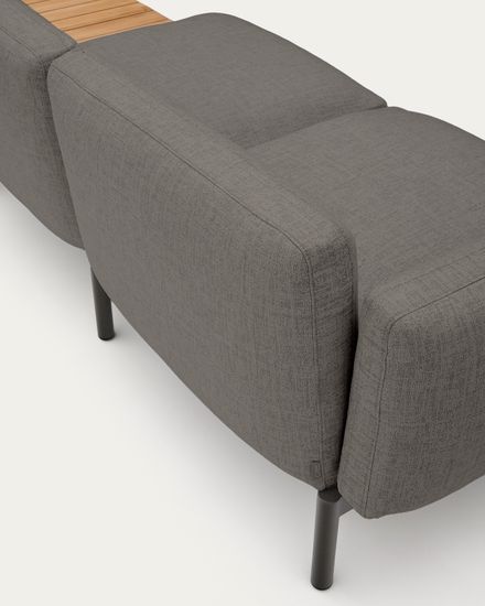 Sorells Уличный модульный 3-местный диван серый со столиком