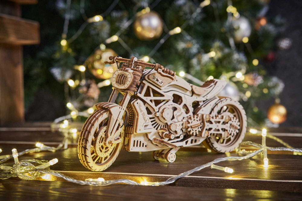 Механическая сборная модель Wood Trick Мотоцикл DMS