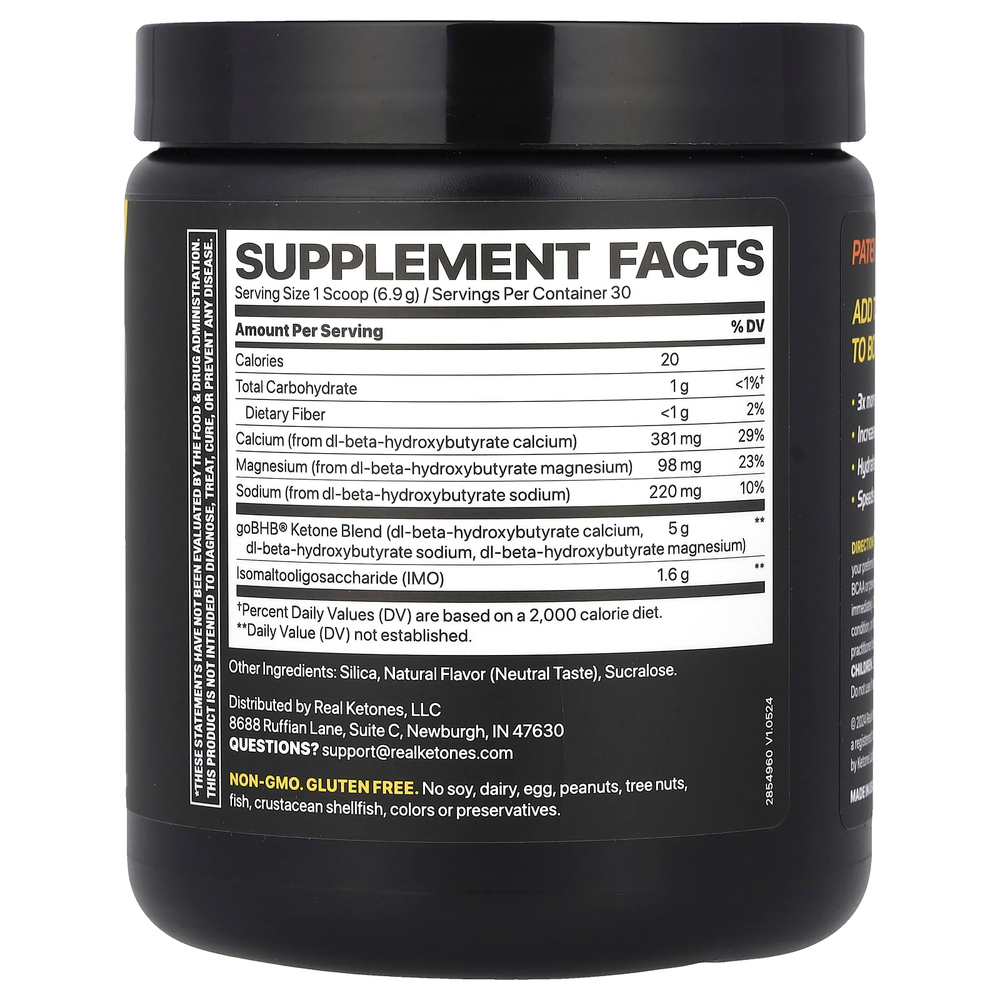 Real Ketones, Elevate BHB 5000, нейтральный, 207 г (7,3 унции)