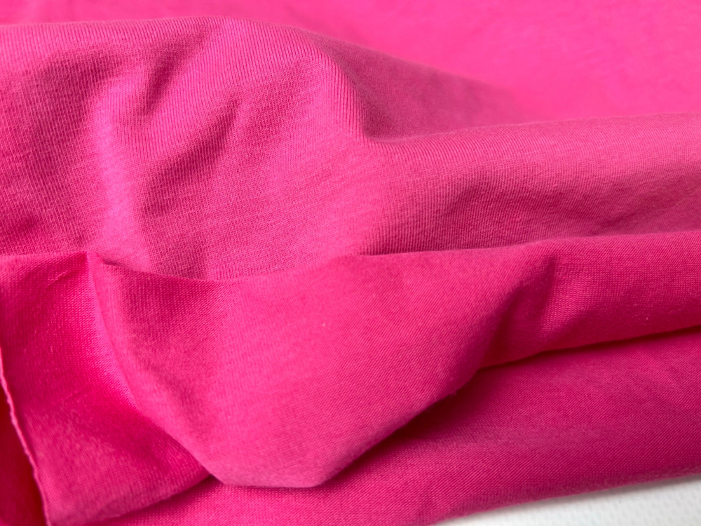 Кулирка с лайкрой с велюровым эффектом МАЛИНА