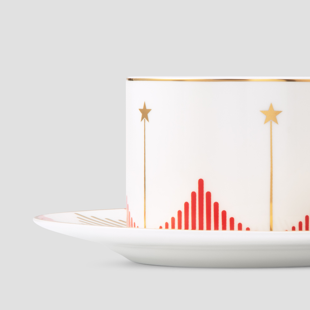 Чайная пара Farforite «Патриотическая» 250 мл в подарочной коробке