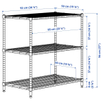 Стеллаж - IKEA OMAR, 92х50х94 см, оцинкованная сталь, ОМАР ИКЕА