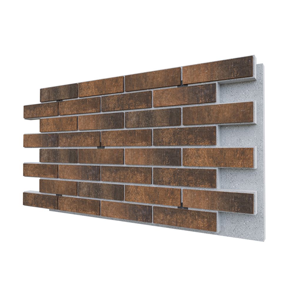 Негорючая термопанель ППС PRO Beryoza Ceramica Kaylos Терракотовый 0,612 м², 1020x600 мм